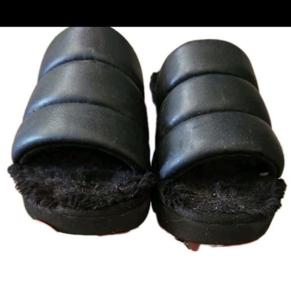 Koolaburra By Ugg Womens Black BRB Shearling Comfortable Slide Sandals 9 - Picture 5 of 10